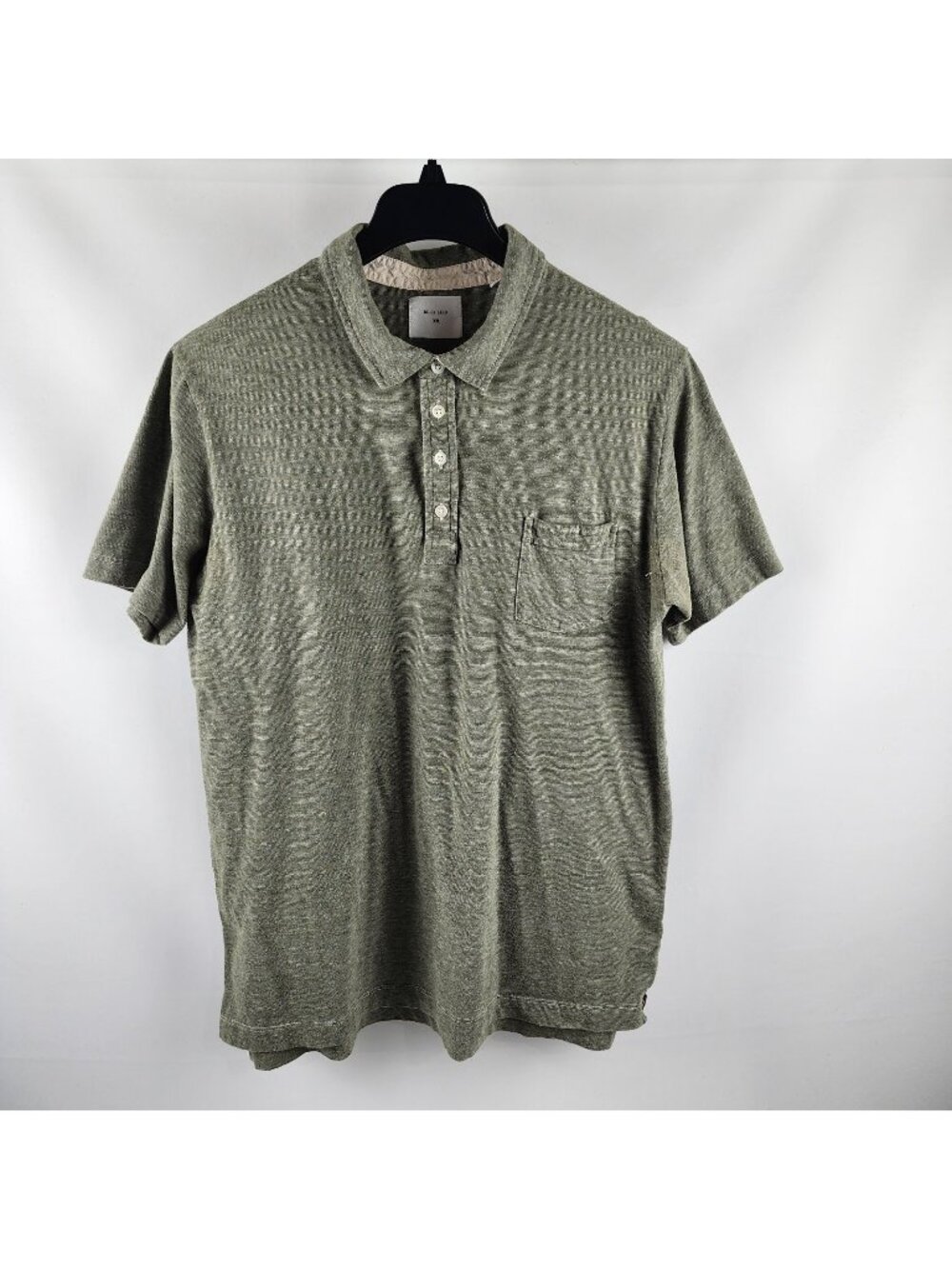 Billy Reid Shirt Mens XXL Gray Green S/S Polo Chest Logo
